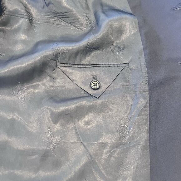 Vintage Burberrys’ Navy Blazer Pure Wool Gold Branded Buttons Jacket Mens Sz 50 - Picture 7 of 15